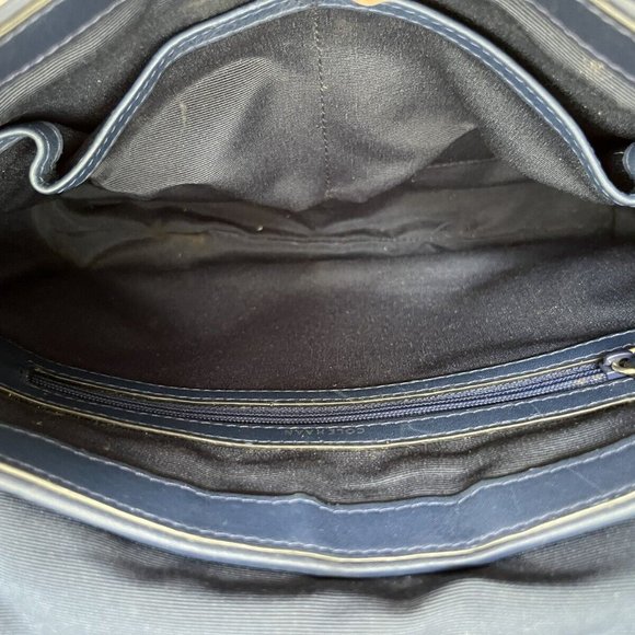 Cole Haan Ziva Woven Blue White Fringe Shoulder Bag Purse - Picture 10 of 10